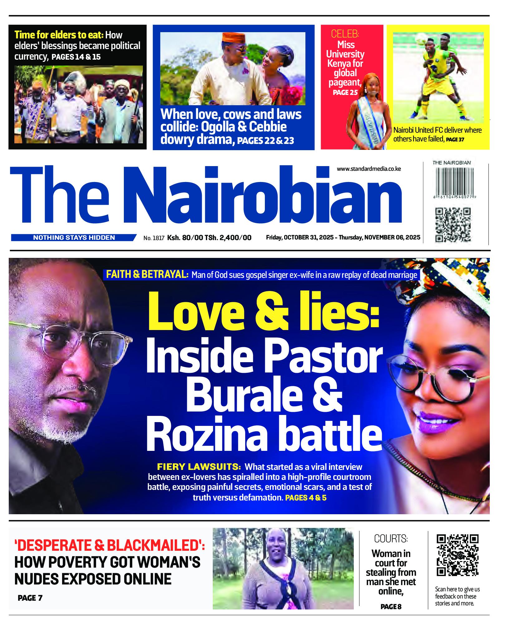 The Nairobian Newspaper page 1