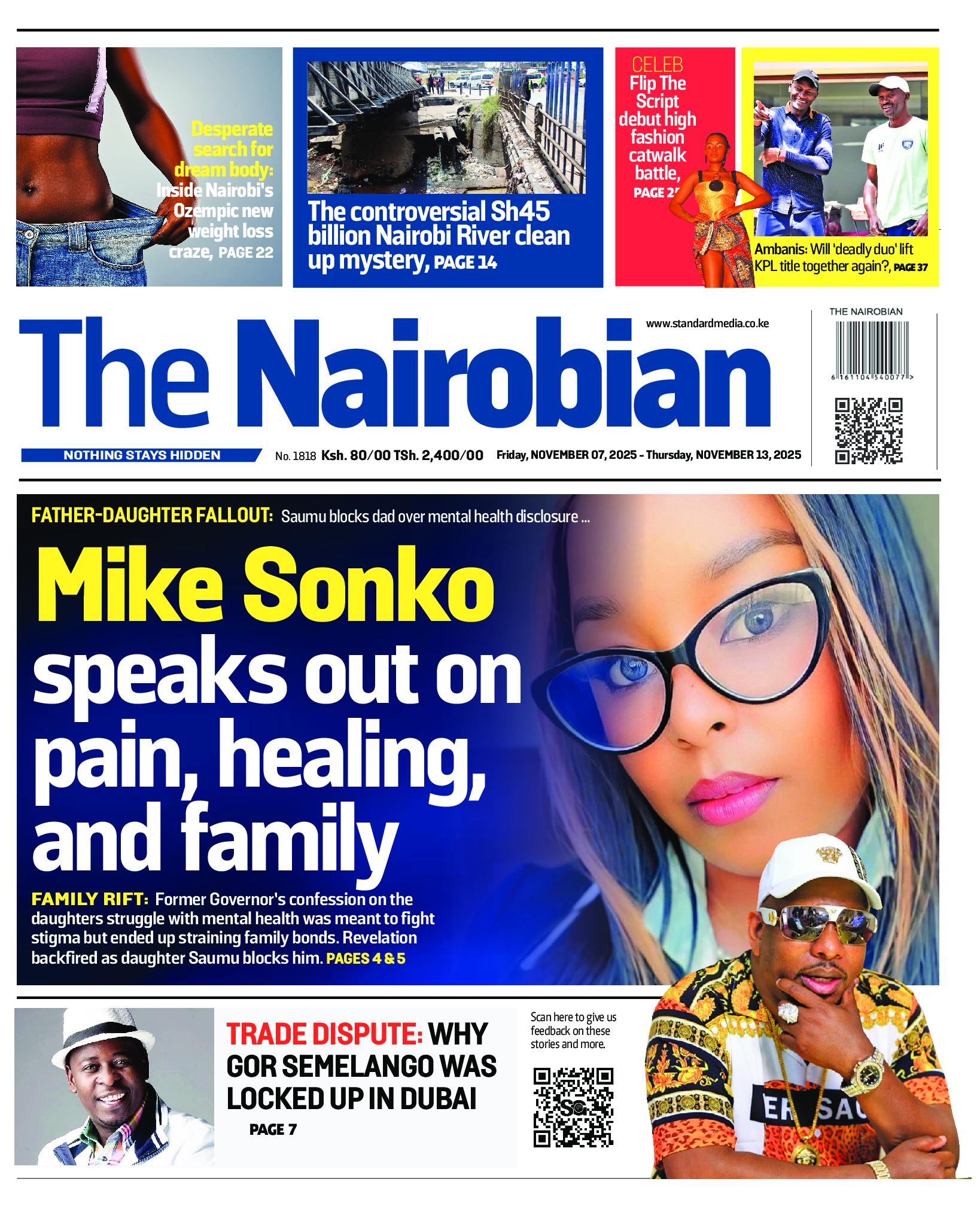The Nairobian Newspaper page 1