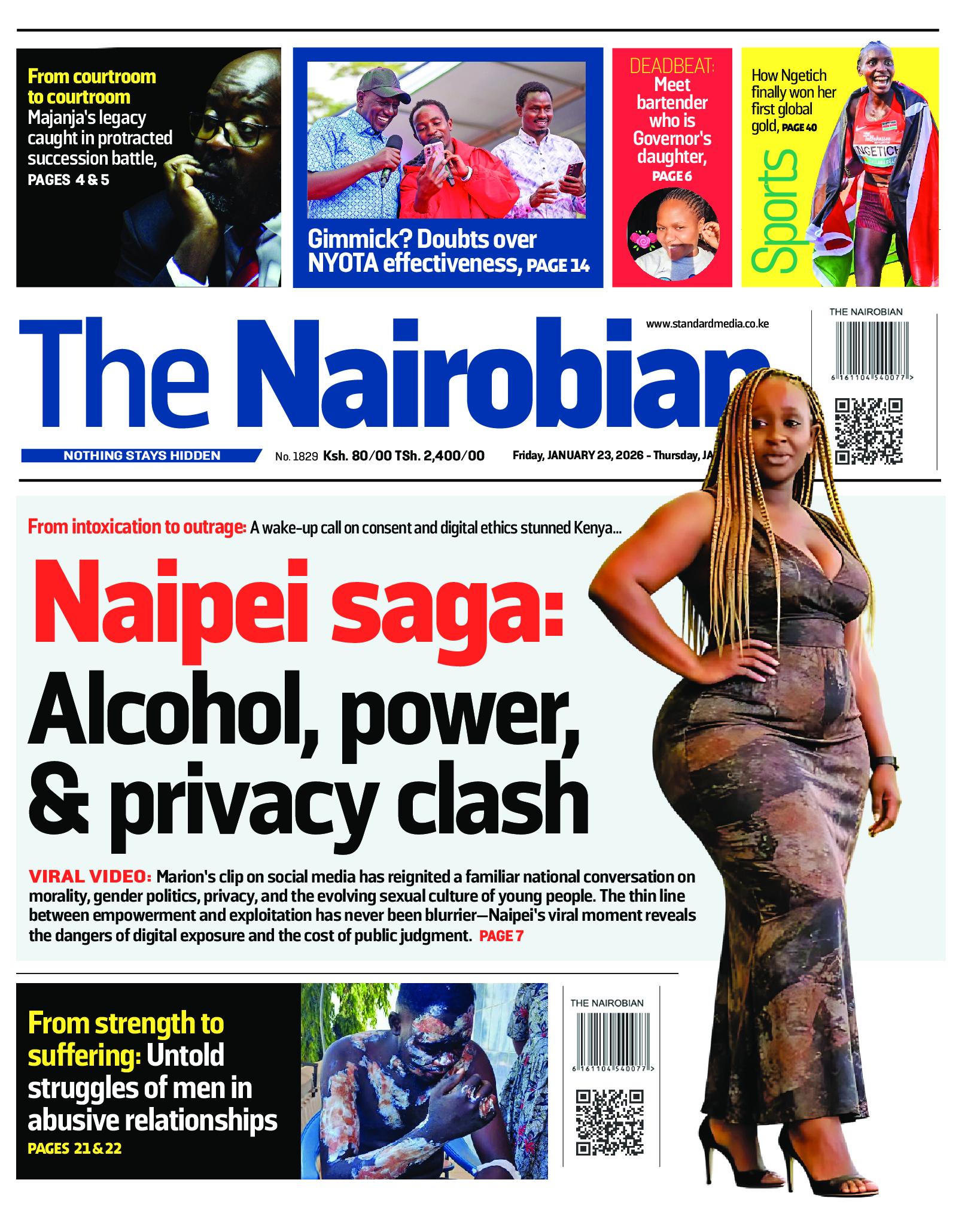 The Nairobian Newspaper page 1
