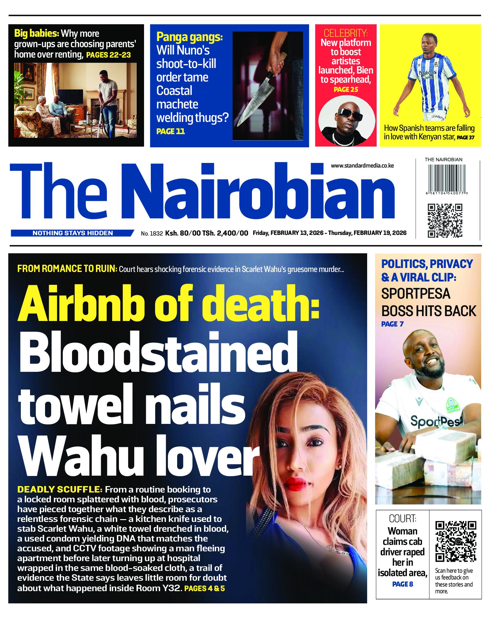 The Nairobian Newspaper page 1