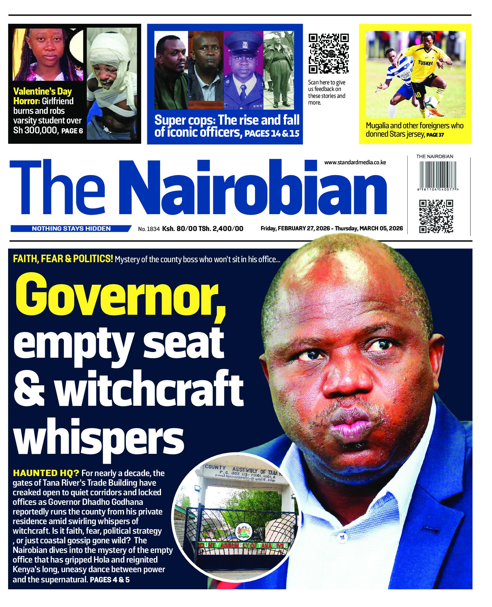 The Nairobian Newspaper page 1