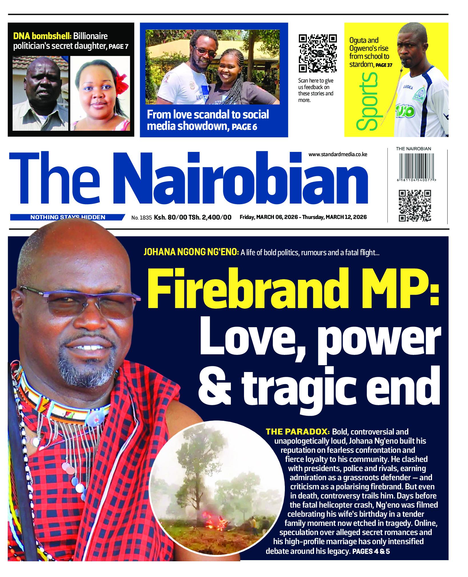 The Nairobian Newspaper page 1