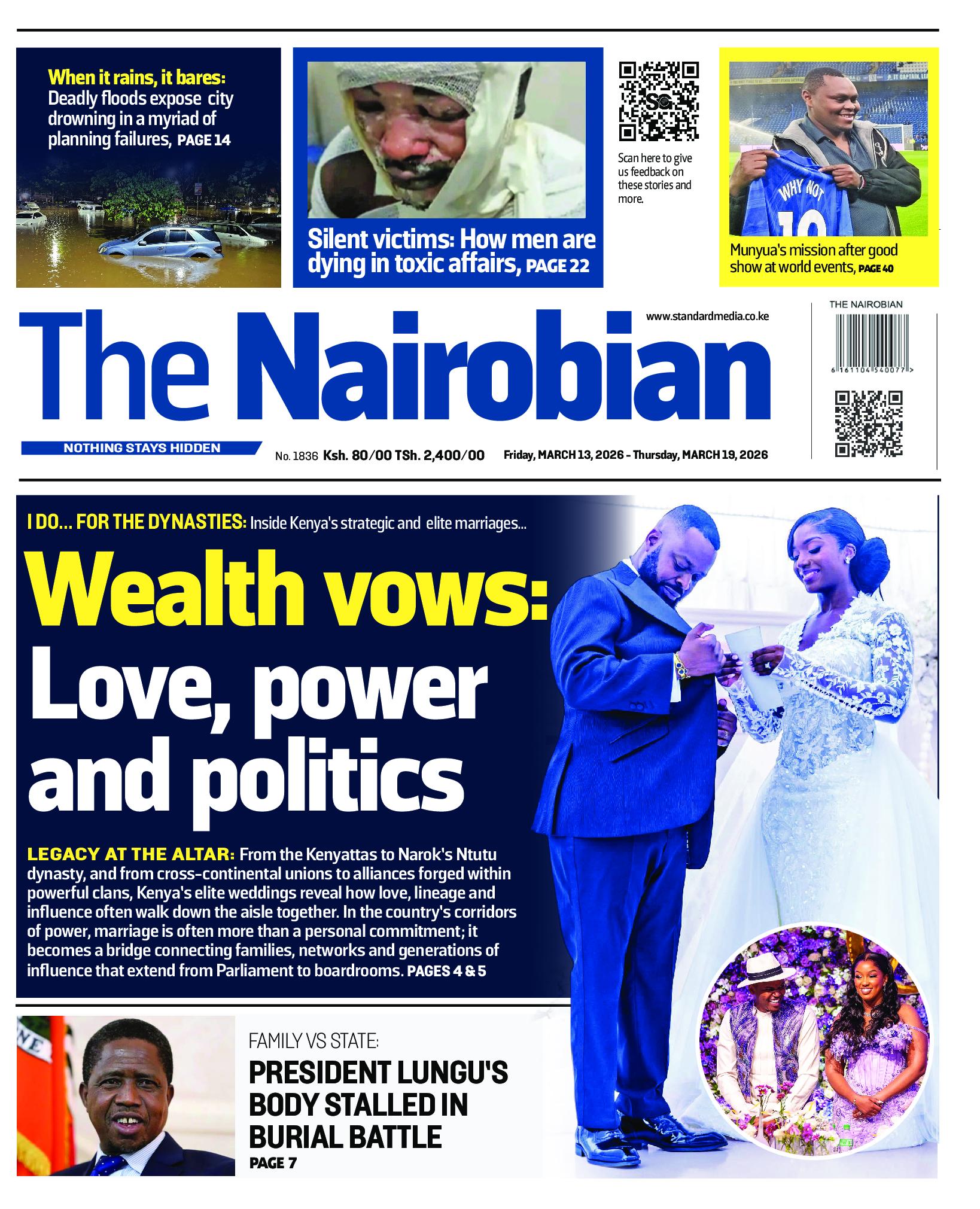 The Nairobian Newspaper page 1