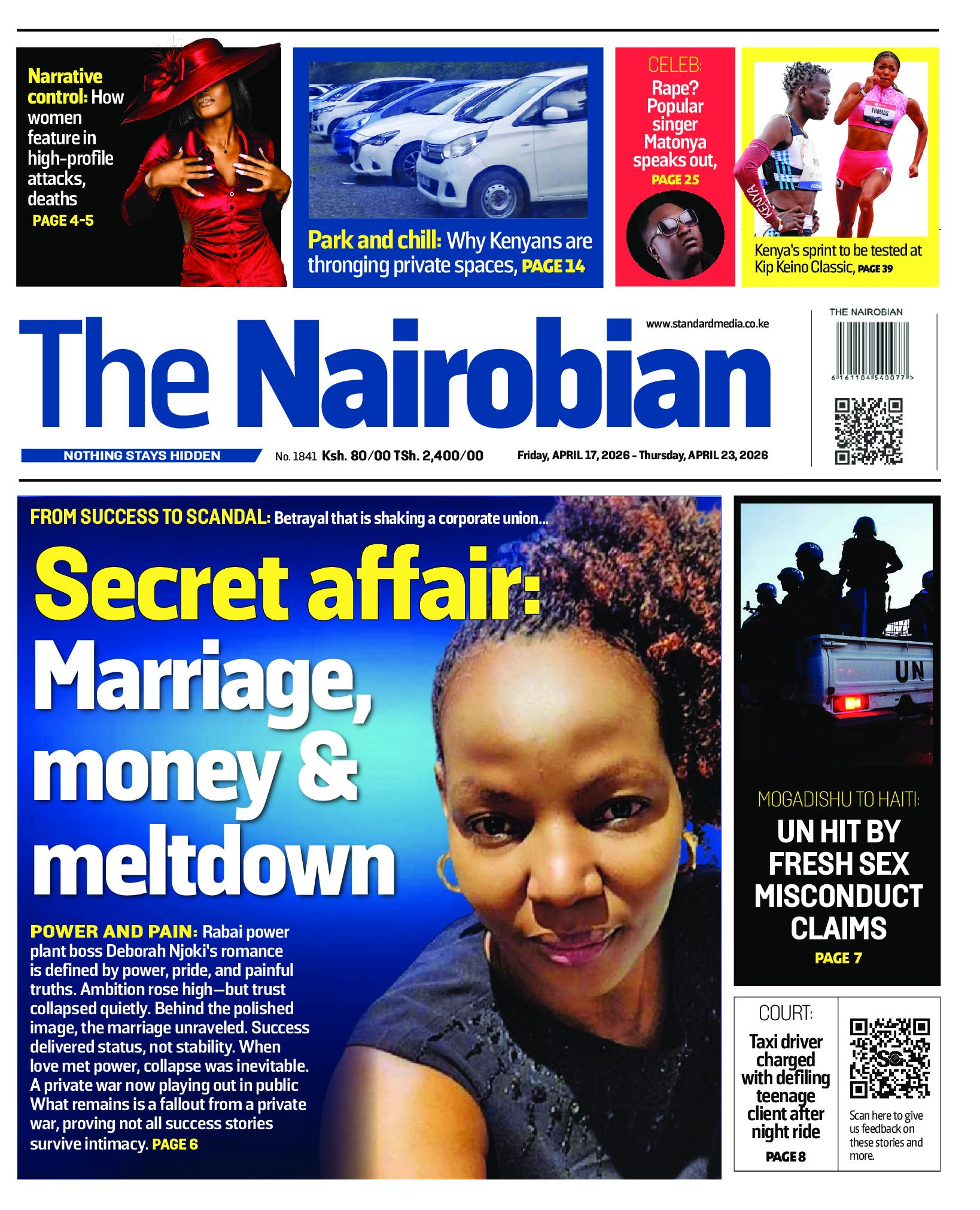 The Nairobian Newspaper page 1