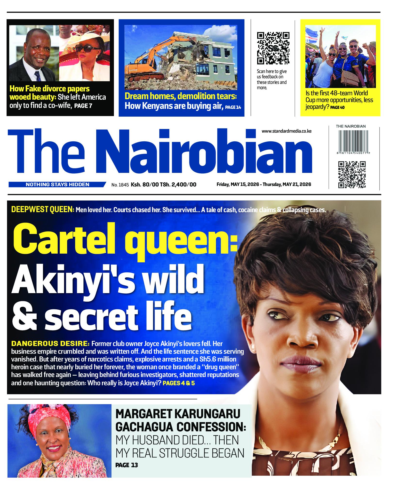 The Nairobian Newspaper page 1