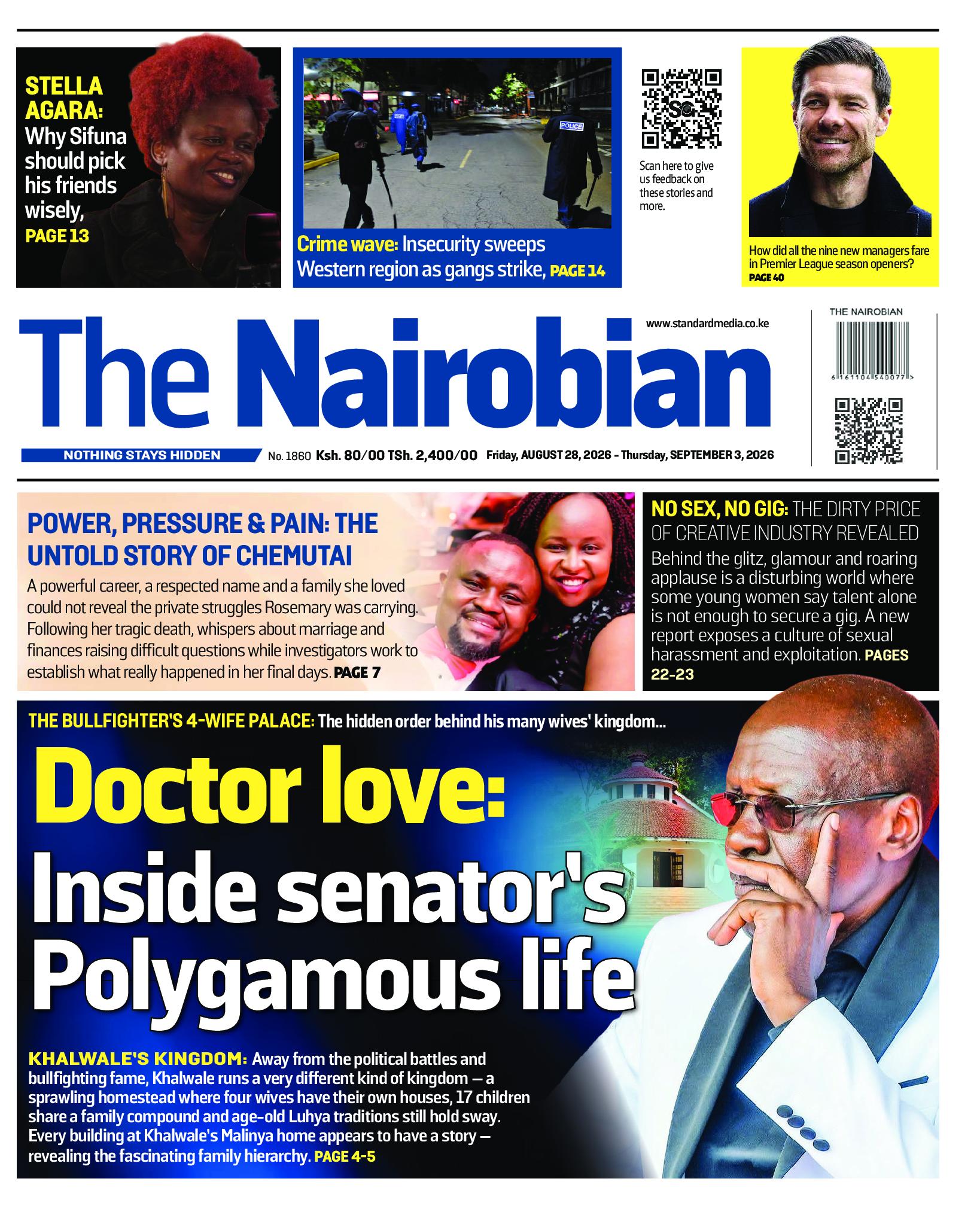 The Nairobian Newspaper page 1