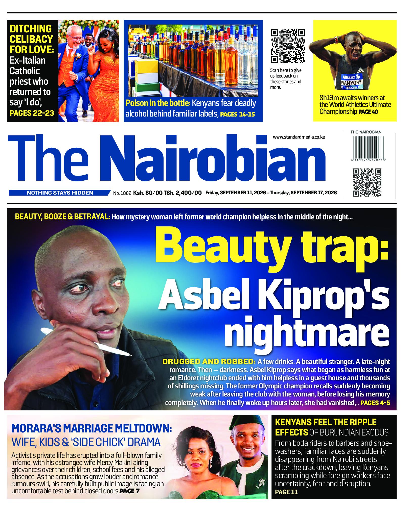 The Nairobian Newspaper page 1