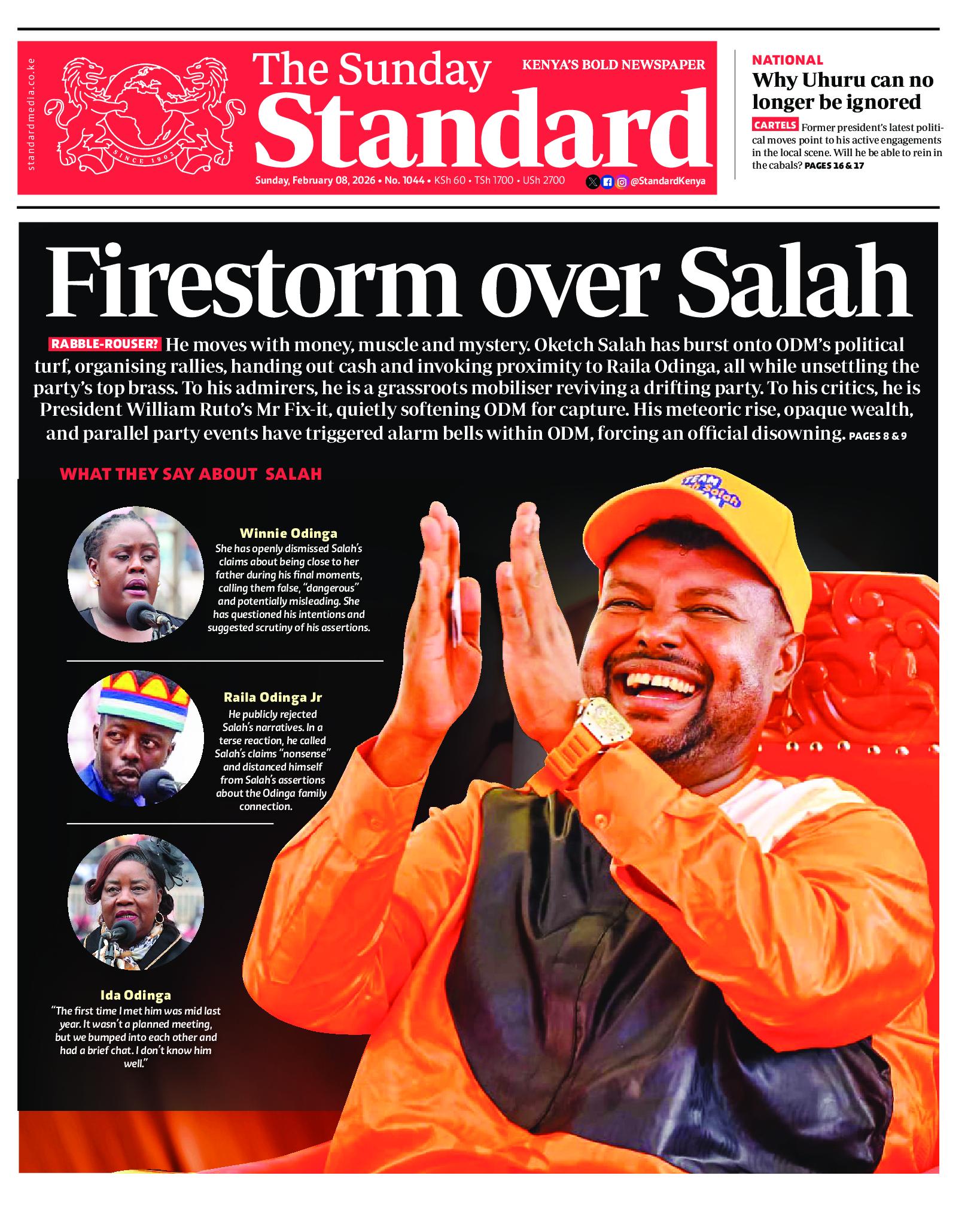 The Standard Newspaper page 1