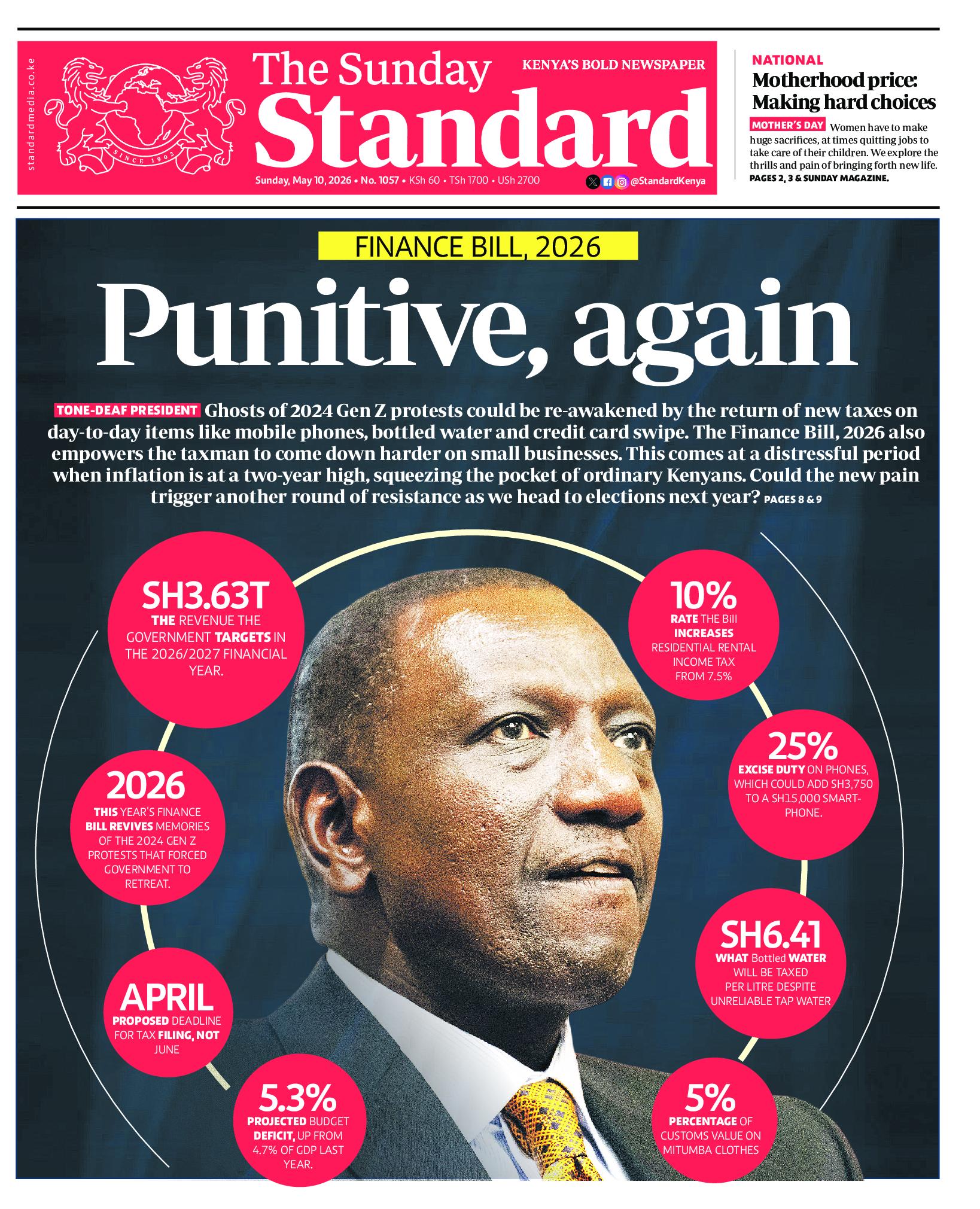 The Standard Newspaper page 1