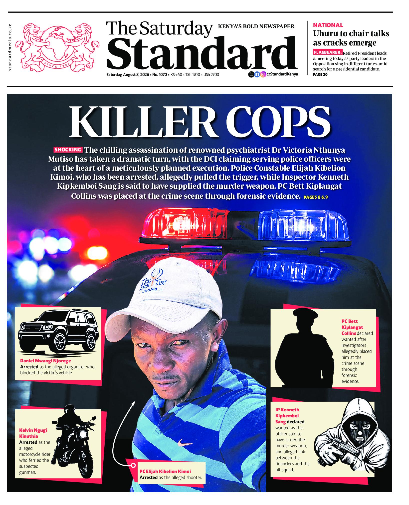 The Standard Newspaper page 1