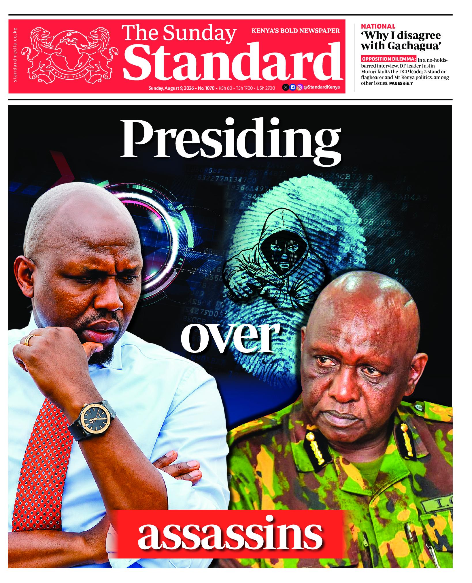 The Standard Newspaper page 1